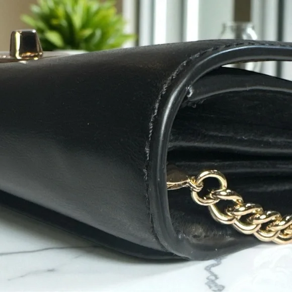 Coach Leather Turnlock Chain Clutch Horse & Carriage Embossed Hardware NEW - Picture 14 of 16